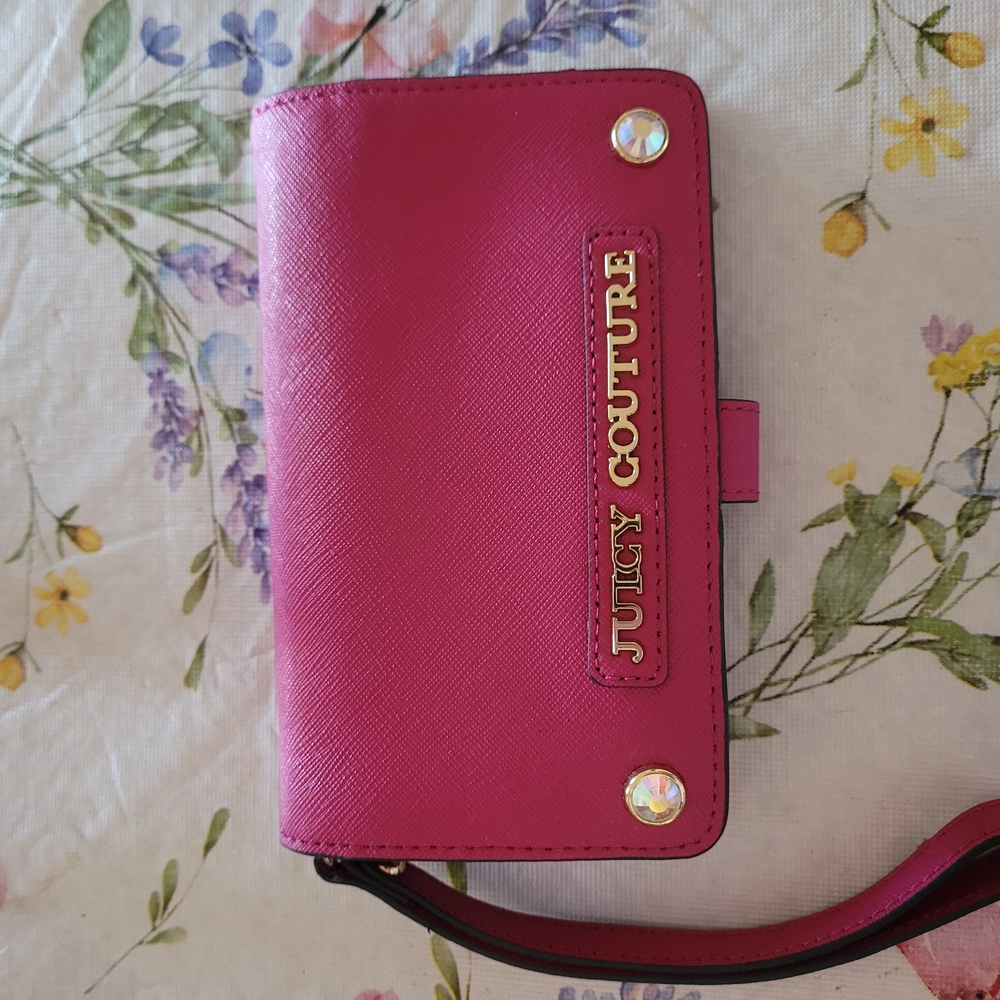New Juicy Couture Y2k Pink Wristlet Wallet